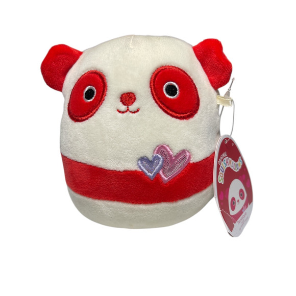 Squishmallows Penelope The Valentine Red Panda Bear 5” Plush Toy NWT 2022 - Picture 1 of 7